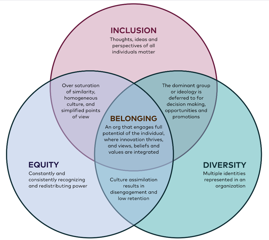 Creating An Inclusive Culture Of Belonging In A Remote Workplace   Venn Diagram 